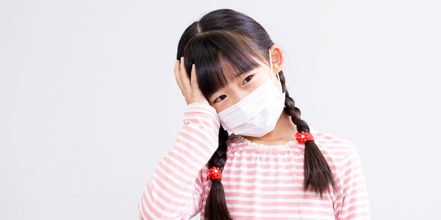 風邪をひく子ども