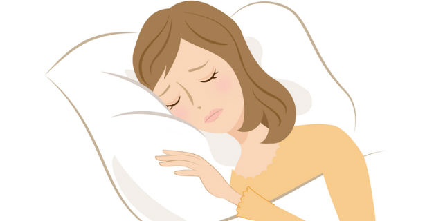 睡眠障害の女性