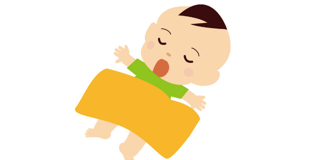 赤ちゃんと毛布