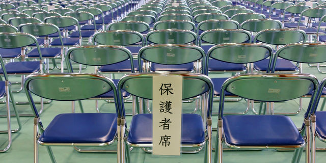 入学式の保護者席