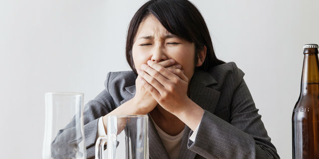 悪酔いした女性